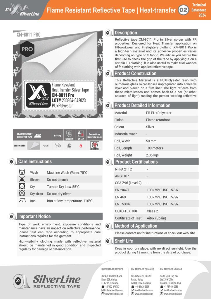 XM-8011 PRO: Technical datasheet