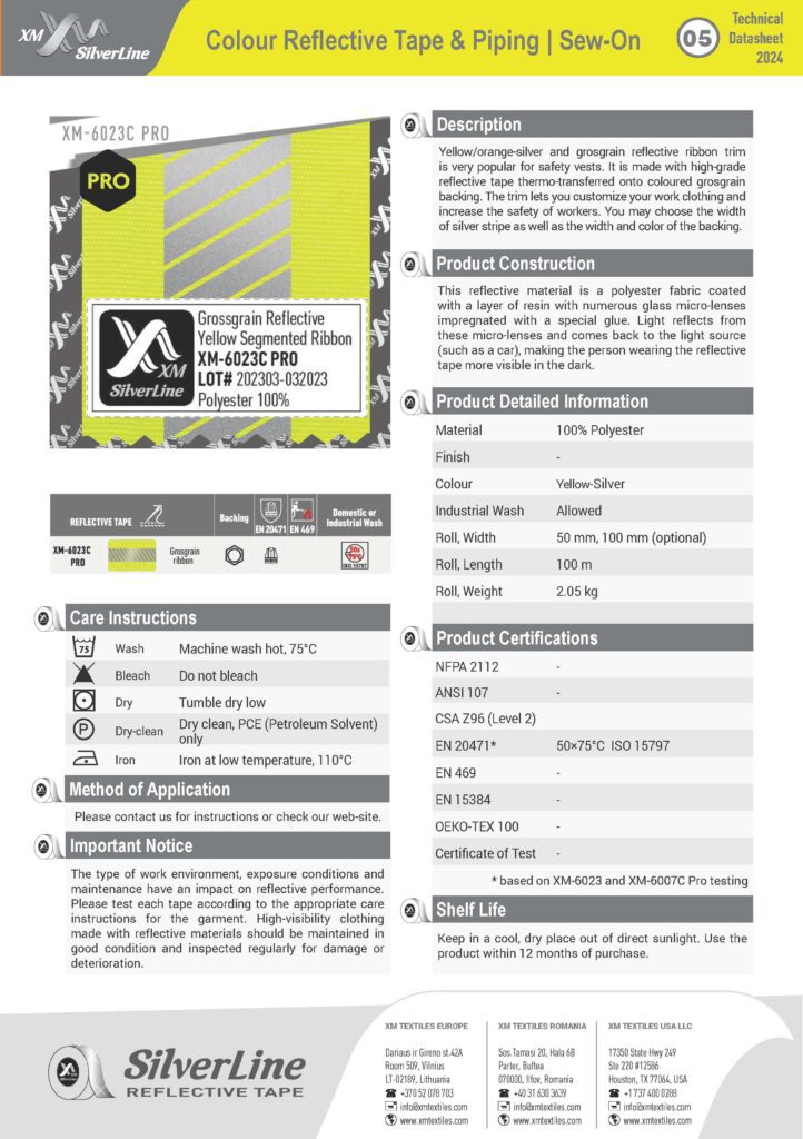 XM-6023C PRO: Technical datasheet XM-6023C PRO: Technical datasheet