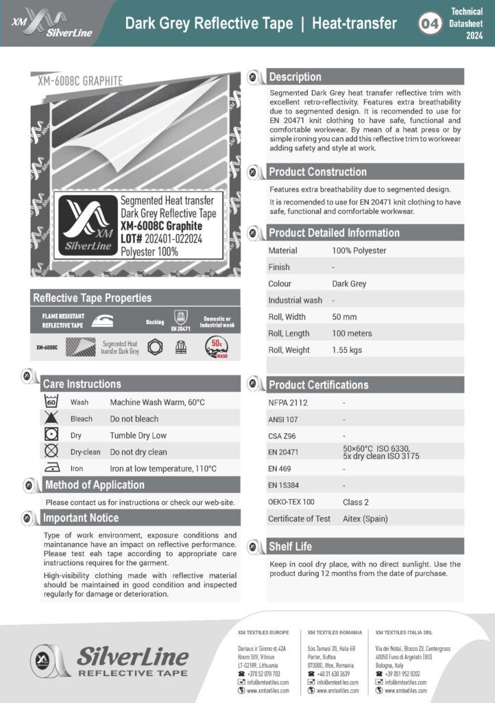XM-6008C GRAPHITE: Technical datasheet