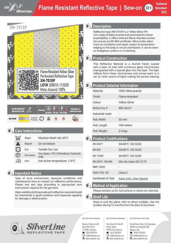 XM-7010P: Technical datasheet