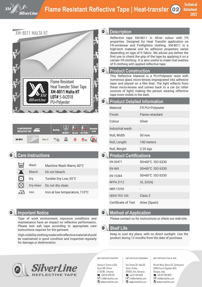 XM-8011: Technical datasheet