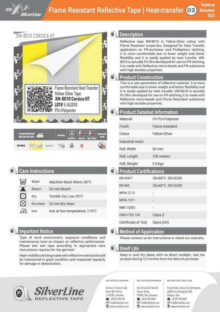 XM-8010: Technical datasheet