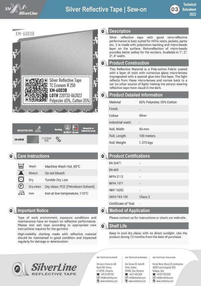 XM-6003B: Technical datasheet