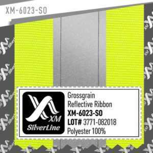 XM-6023-SO GROSSGRAIN, Yellow-silver, 2'' width