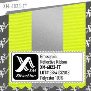 XM-6023-TT GROSSGRAIN, Yellow-silver, 2'' width