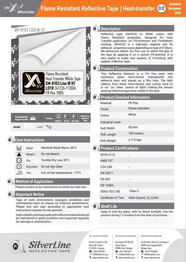 XM-8103: Technical datasheet